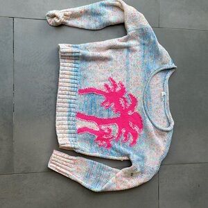 Palm tree knit sweater by Anthropologie, never worn, fun colors